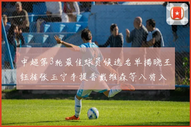 中超第3轮最佳球员候选名单揭晓王钰栋张玉宁李提香戴维森等八将入围